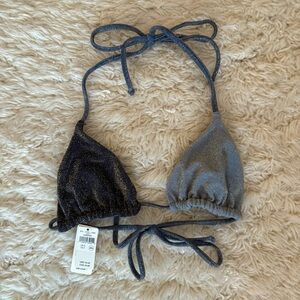 Aerie Shine String Triangle Bikini Top
